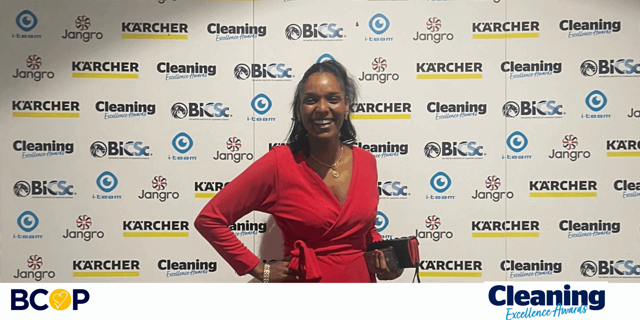 Simmone at the Cleaning Excellence awards in December '24