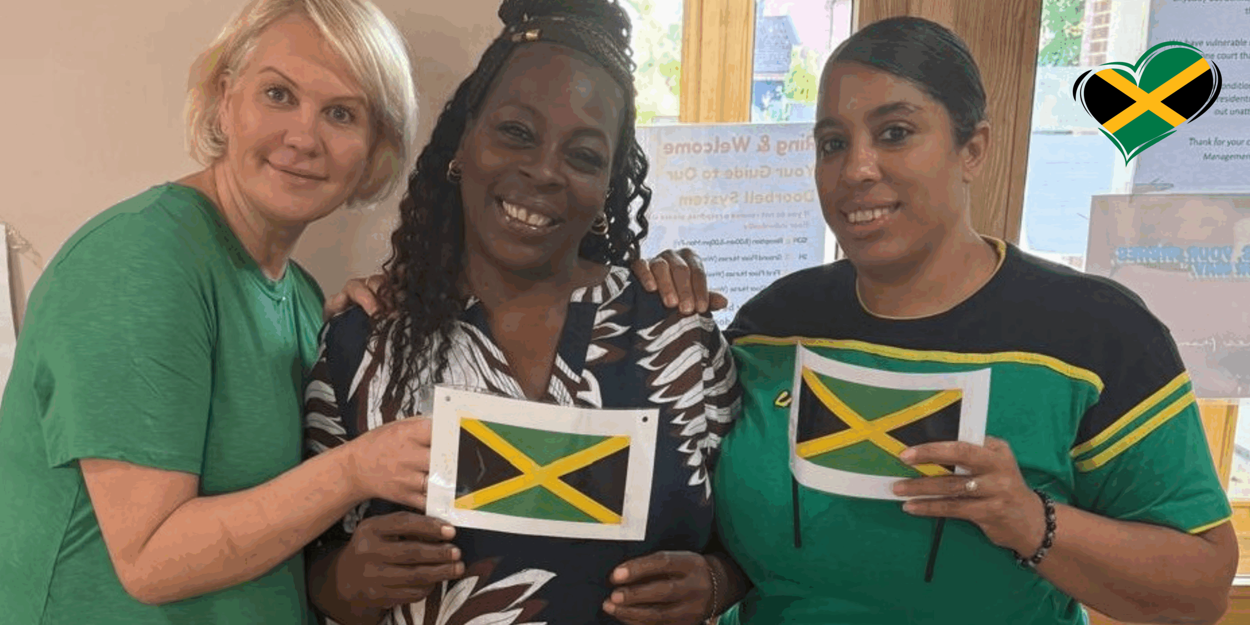 Staff at Anita Stone Court celebrate Jamaian Independence day on 6th August