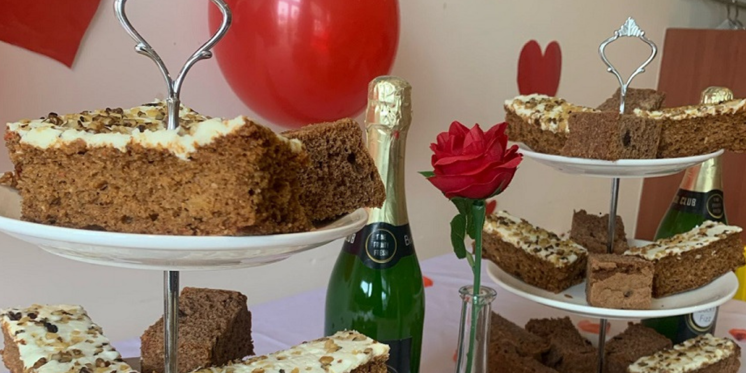 Valentine's day tea and cake