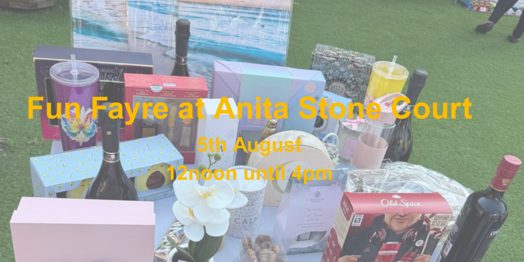 Fun Fayre advert for Anita Stone Court