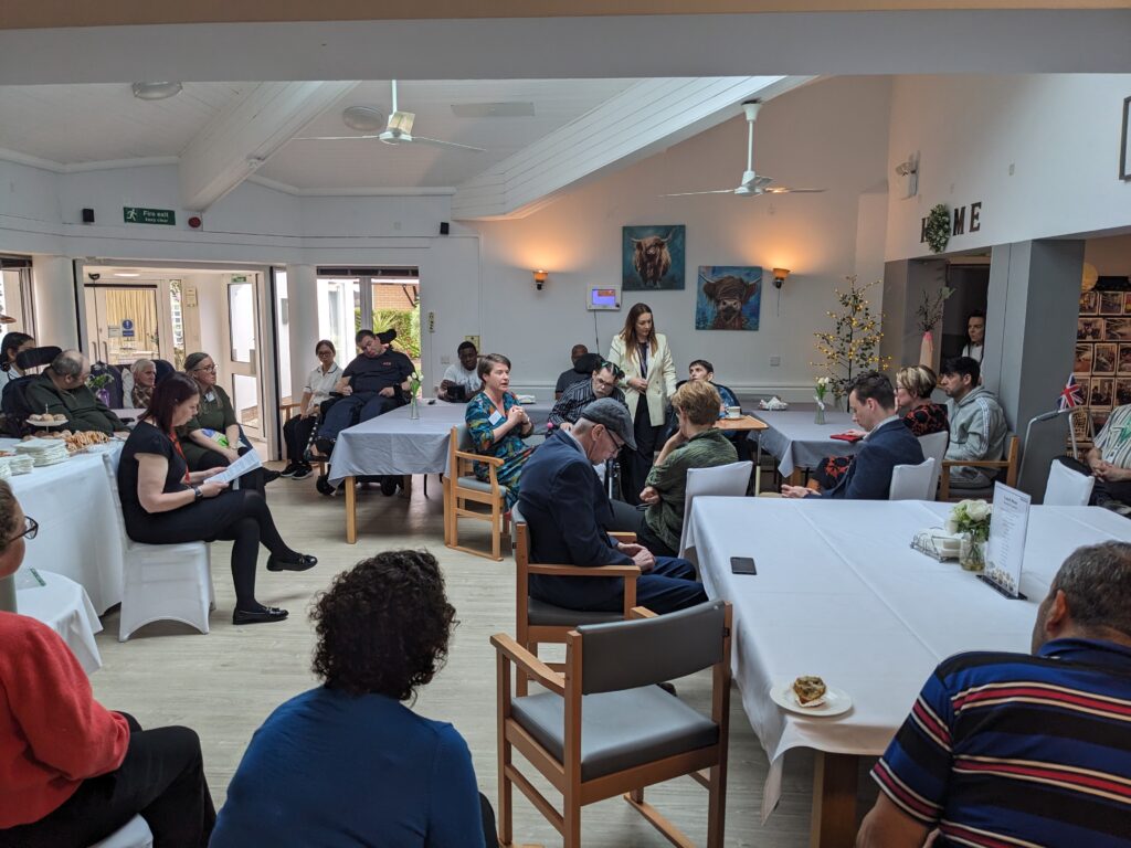 Photo of round table discussions at NCF member Brainkind in Aylesbury