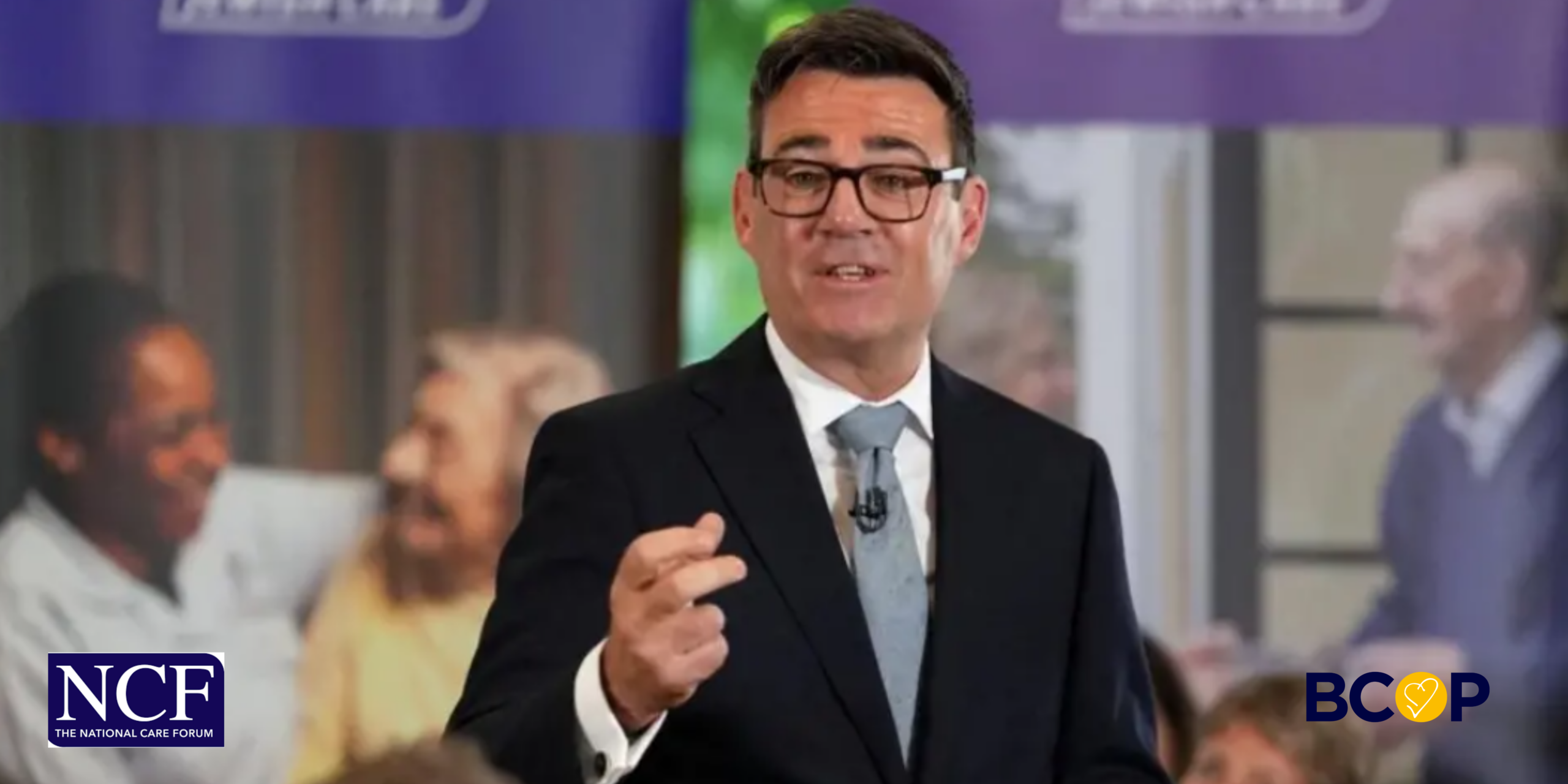 PM Andy Burngam at cross party talks about social care July 26